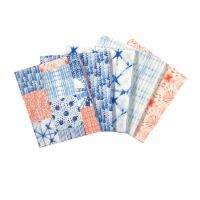 FAT QUARTER SET, 5 PIECES. 100% COTTON. Shibori Twist.
