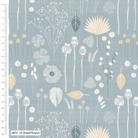The Natural Collection by Craft Cotton Co', 100% COTTON. PRESSED FLOWERS.