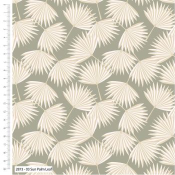 The Natural Collection by Craft Cotton Co', 100% COTTON. PALM LEAF.