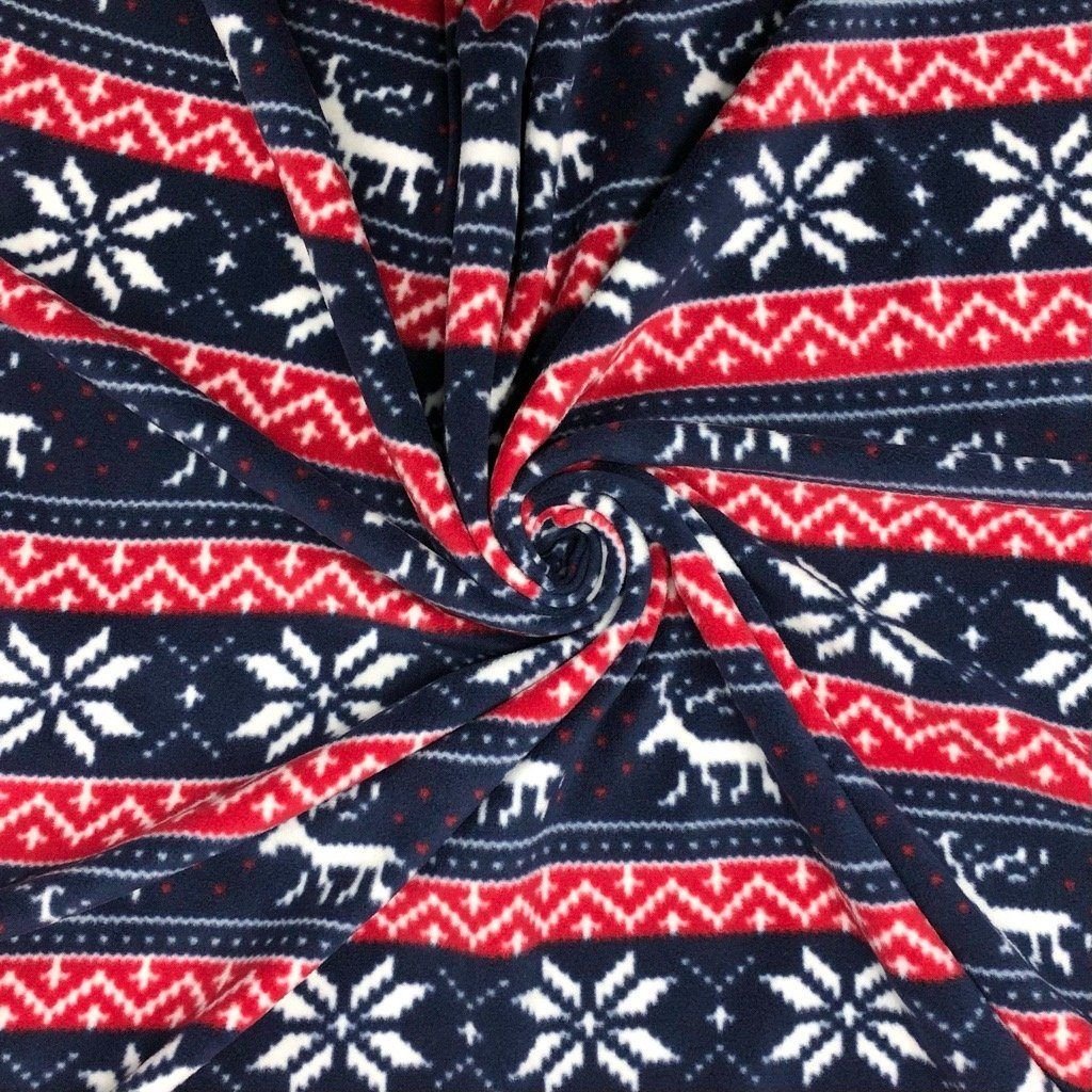 Polar fleece with fairisle pattern, super cozy for jumpers, throws, hoodies