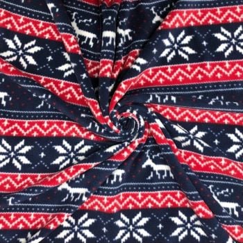 Polar fleece with fairisle pattern, super cozy for jumpers, throws, hoodies etc. 68 INCH WIDE.