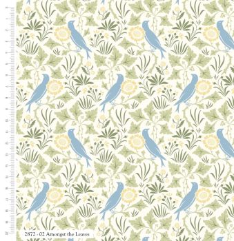 PREMIUM RANGE 100% cotton. Amongst the Leaves from the Birds in Nature range by Voysey V&A