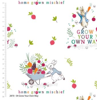 PREMIUM RANGE 100% cotton. Grow your own way from the Peter Rabbit range by Beatrix potter.
