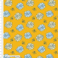 100% cotton from the Honey Bee range by Craft Cotton Co' Flower friendly. REDUCED TO CLEAR.