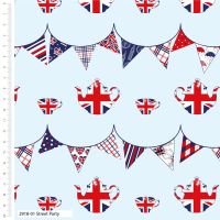 100% cotton from the Happy & Glorious range by Craft Cotton Co' - Street bunting. REDUCED TO CLEAR.