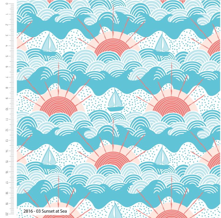 100% cotton from the By the Coast range by Craft Cotton Co' - Sunset. REDUC