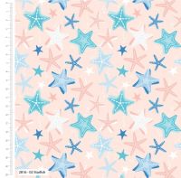 100% cotton from the By the Coast range by Craft Cotton Co' - Starfish. REDUCED TO CLEAR.