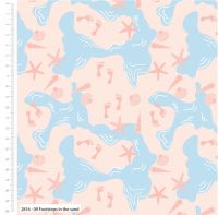 100% cotton from the By the Coast range by Craft Cotton Co' - Footsteps. REDUCED TO CLEAR.
