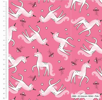 100% cotton from the Princess Bella range by Craft Cotton Co' - Unicorn. REDUCED TO CLEAR.