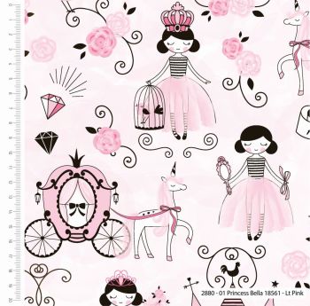 100% cotton from the Princess Bella range by Craft Cotton Co' - Bella Lt Pink. REDUCED TO CLEAR.
