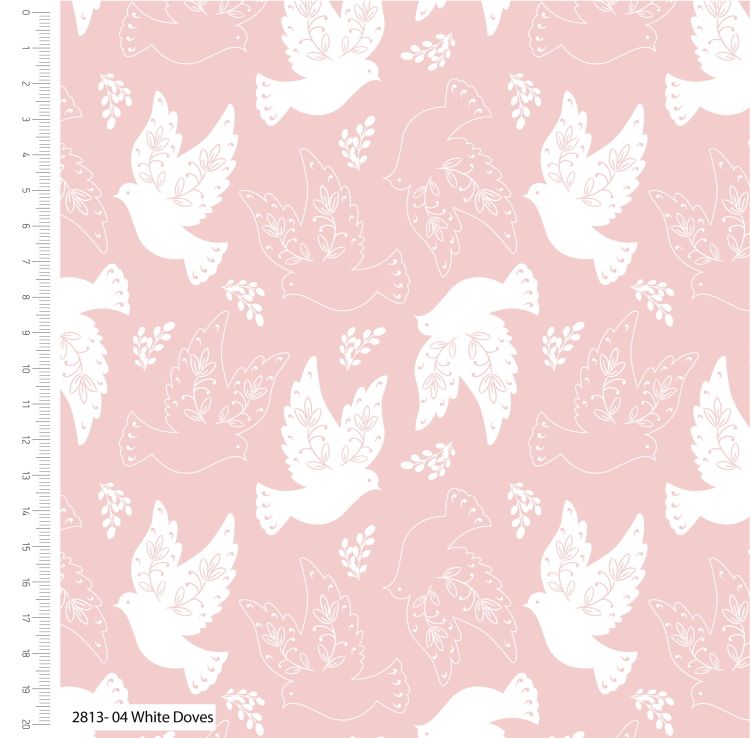 100% cotton from the Love & Romance range by Craft Cotton Co' - Doves on Pi