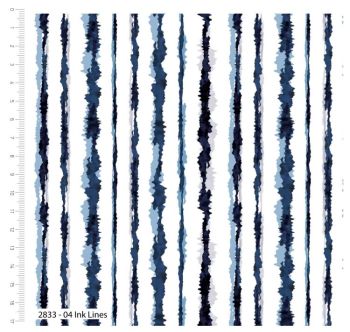 100% cotton from the Stuart Hillard Indigo Elements range - Stripes. REDUCED TO CLEAR.