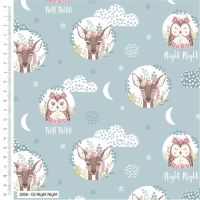 100% cotton from the Little Explorer range by Craft Cotton Co' - Night Night. REDUCED TO CLEAR.