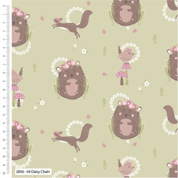100% cotton from the Little Explorer range by Craft Cotton Co' - Daisy Chain. REDUCED TO CLEAR.