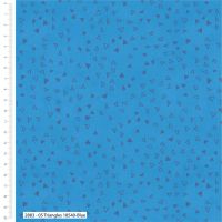 100% cotton from the Jurassic Blue Dino range by Craft Cotton Co' - Triangles. REDUCED TO CLEAR.