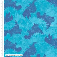 100% cotton from the Jurassic Blue Dino range by Craft Cotton Co' - Dino. REDUCED TO CLEAR.