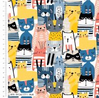 100% cotton from the Pets at Home range by Craft Cotton Co' - Cats multi. REDUCED TO CLEAR.