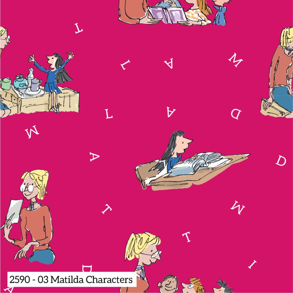 100% cotton from the Matilda range by Craft Cotton Co' - Characters. REDUCE