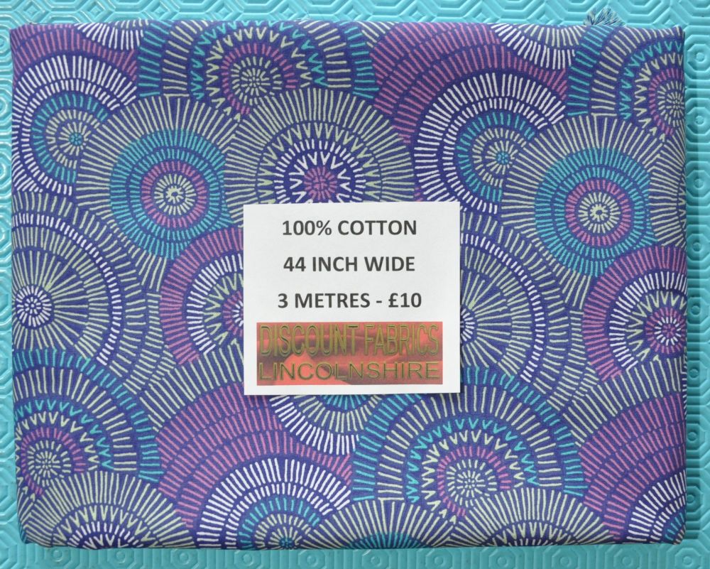 3 METRE PACK, 100% cotton, 44 inch wide. PACK G