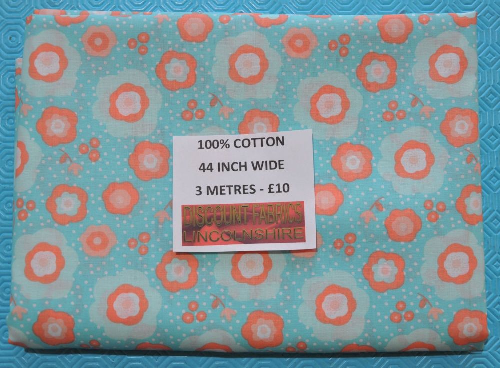 3 METRE PACK, 100% cotton, 44 inch wide. PACK H