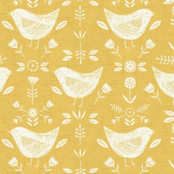Scandi collection by Fryetts Fabrics - Narvik in ochre.