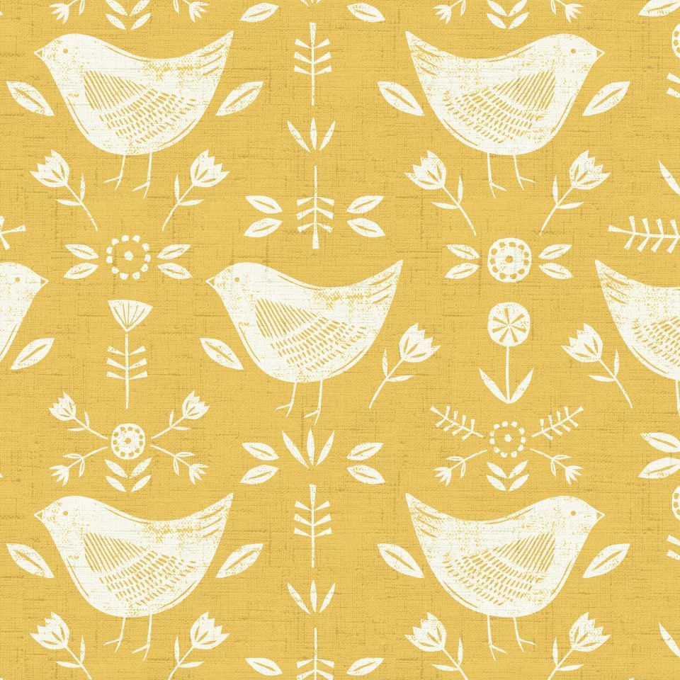Scandi collection by Fryetts Fabrics - Narvik in ochre.