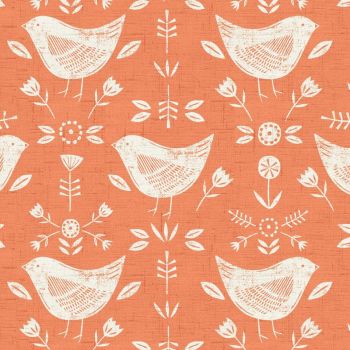 Scandi collection by Fryetts Fabrics - Narvik in burnt orange.