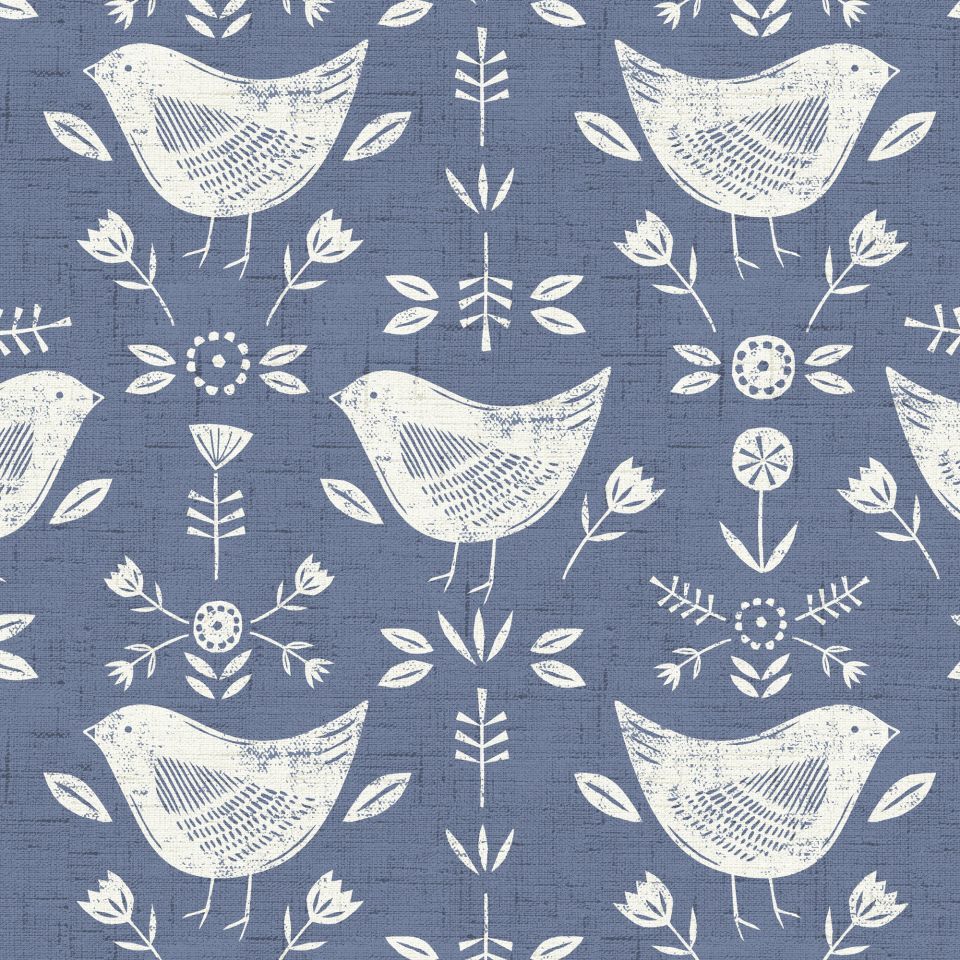 Scandi collection by Fryetts Fabrics - Narvik in blue.