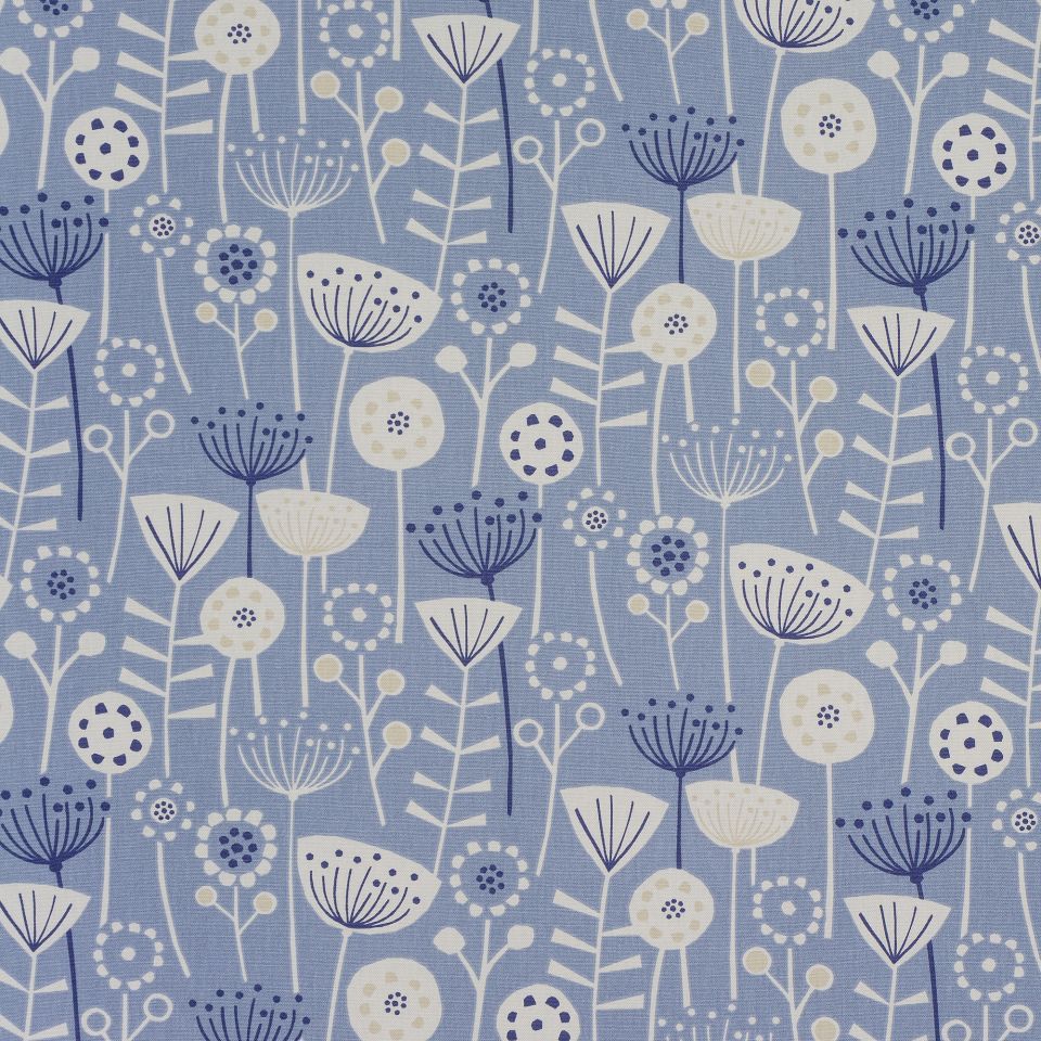 Scandi collection by Fryetts Fabrics - Bergen in blue.