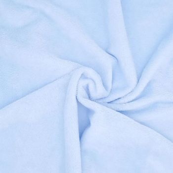 Baby blue bamboo towelling, super soft, 150 cms wide, 280gsm.