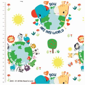Fisher Price All We Need is Love by CRAFT COTTON COMPANY, 100% COTTON.