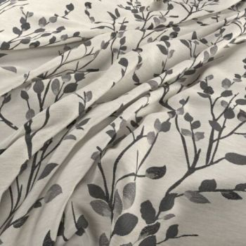 Woven furnishing fabric by Belfield Design Studios. END ROLL 4.5 M'S Morley Jet.