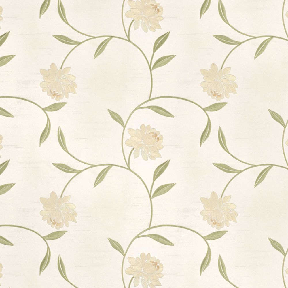 Faux silk embroidered fabric by Belfield Design Studios. END ROLL 4 M'S Eli