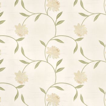 Faux silk embroidered fabric by Belfield Design Studios. END ROLL 4 M'S Elisse Sage.