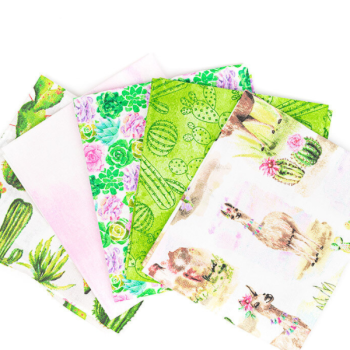 FAT QUARTER SET, 5 PIECES. 100% COTTON. Along the Andes.
