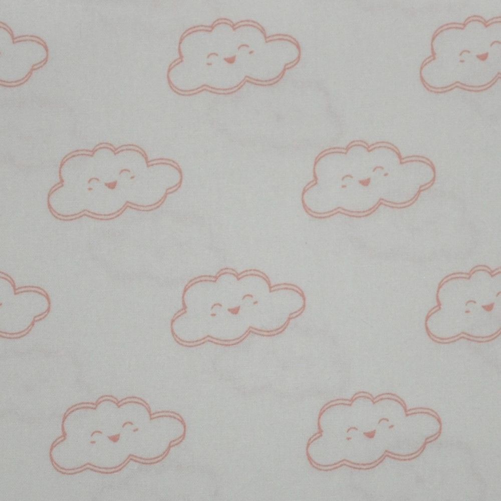 100% cotton from the Nursery Basics range by Craft Cotton Co' -  blush clou