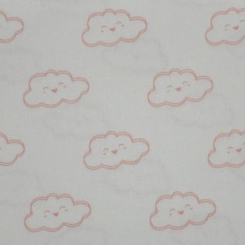 100% cotton from the Nursery Basics range by Craft Cotton Co' -  blush clouds. REDUCED TO CLEAR.