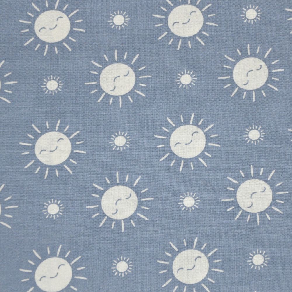 100% cotton from the Nursery Basics range by Craft Cotton Co' - White sun o
