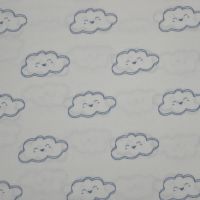 100% cotton from the Nursery Basics range by Craft Cotton Co' -  denim clouds. REDUCED TO CLEAR.