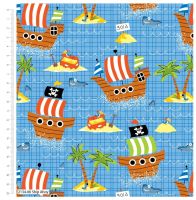 100% cotton by Craft Cotton Co -  Ship Ahoy. REDUCED TO CLEAR.