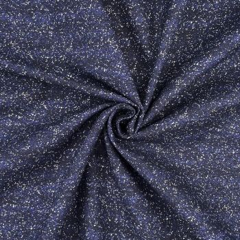 Sparkle effect navy blue, 140cms wide, 100% cotton, med weight from Chatham Glyn.