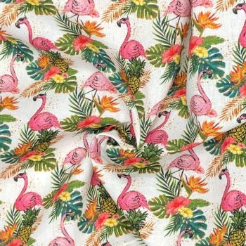 Tropical design 4, 140cms wide, 100% cotton, med weight from Chatham Glyn.