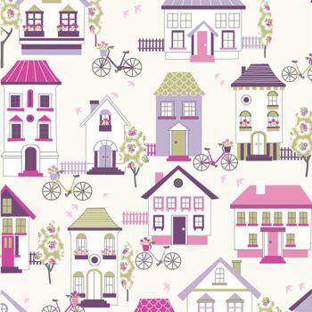 Townhouses, 140cms wide, 100% cotton, med weight lifestyle cotton by Chatham Glyn.