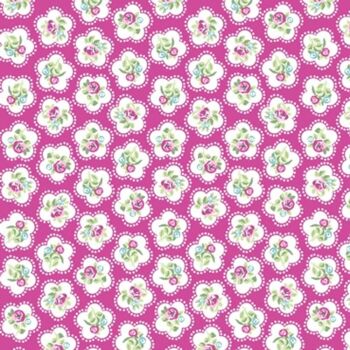 Floral on hot pink, 140cms wide, 100% cotton, med weight lifestyle cotton by Chatham Glyn.