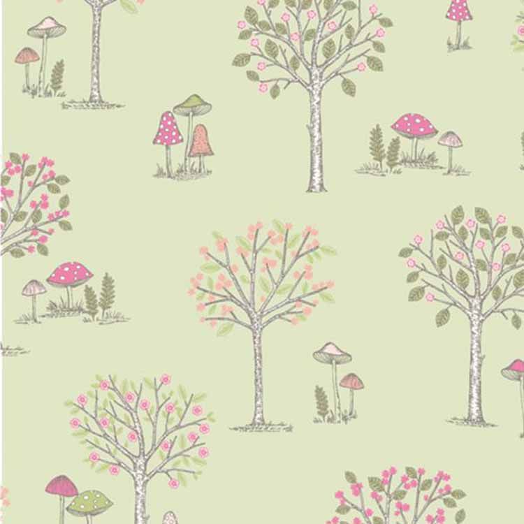 Woodland lime, 140cms wide, 100% cotton, med weight lifestyle cotton by Cha