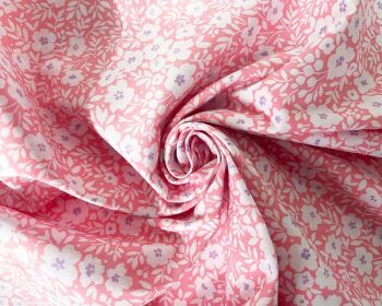 80% Cotton, 20% poly pale pink mindy floral.