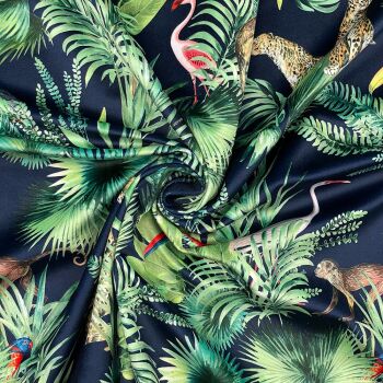 Velvet furnishing fabric for curtains and soft furnishings, 340GSM. Amazon navy.
