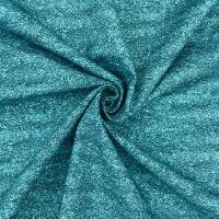 Glitter effect turq', 140cms wide, 100% cotton, med weight from Chatham Glyn. SPECIAL PRICE.