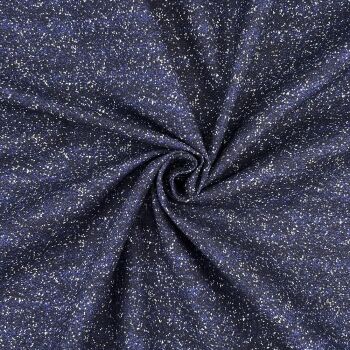 Glitter effect navy', 140cms wide, 100% cotton, med weight from Chatham Glyn. SPECIAL PRICE.