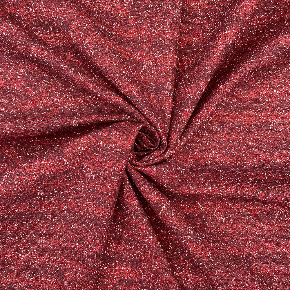 Glitter effect red, 140cms wide, 100% cotton, med weight from Chatham Glyn.